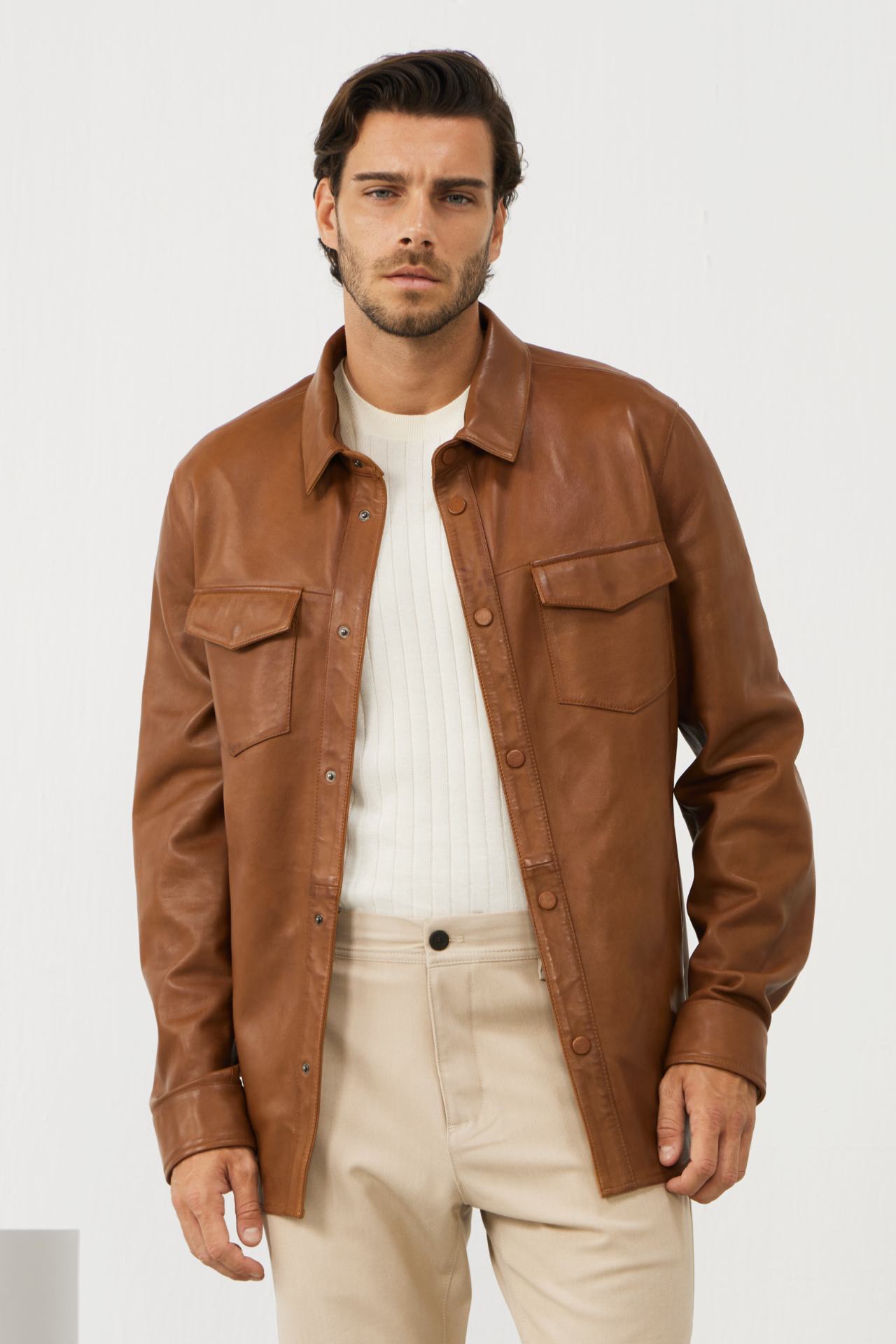 MILES - Leather Shirt Jacket – Danier
