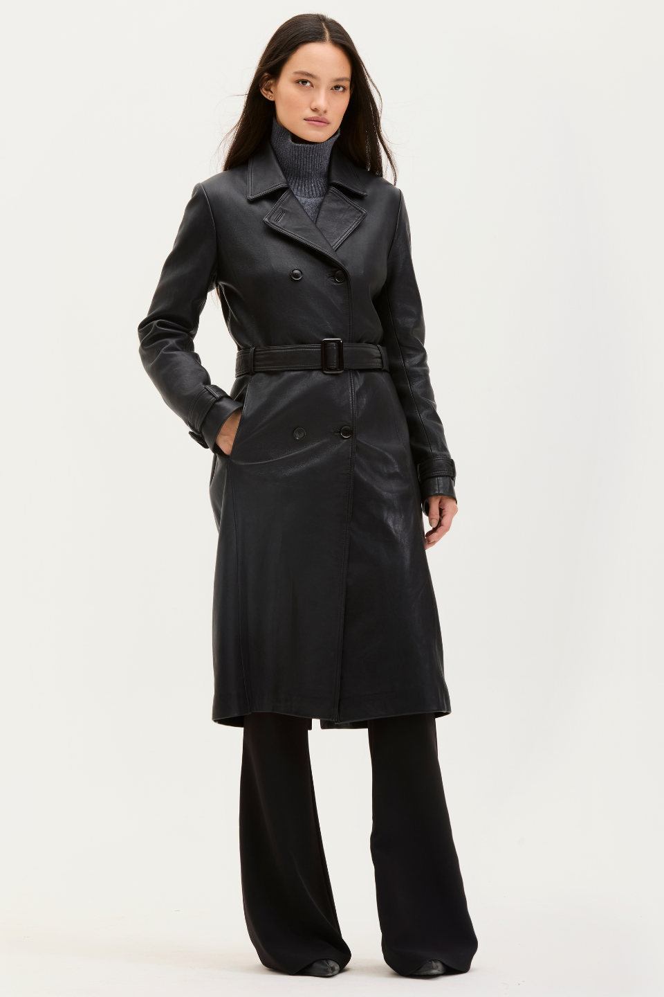 DALIANE - Genuine Leather Trench Coat – Danier DALIANE - Genuine Leather Trench Coat – Danier