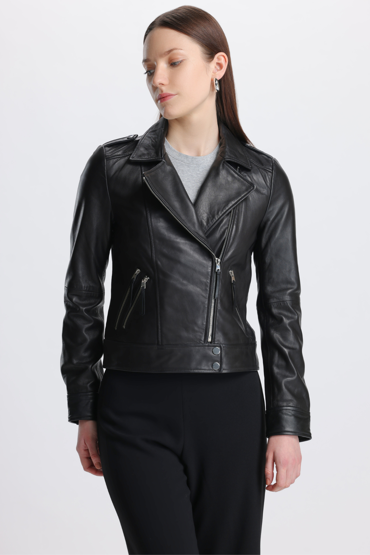 LEXLEY Women Leather Jacket