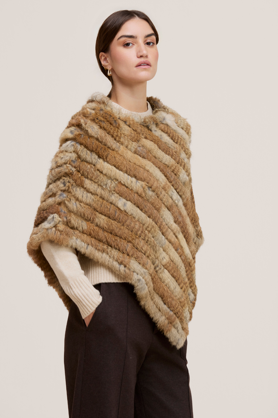 GEANA FUR PONCHO