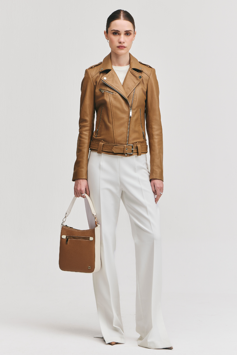 JULIETTE Genuine Butter Soft Lamb Leather Iconic Biker Jacket