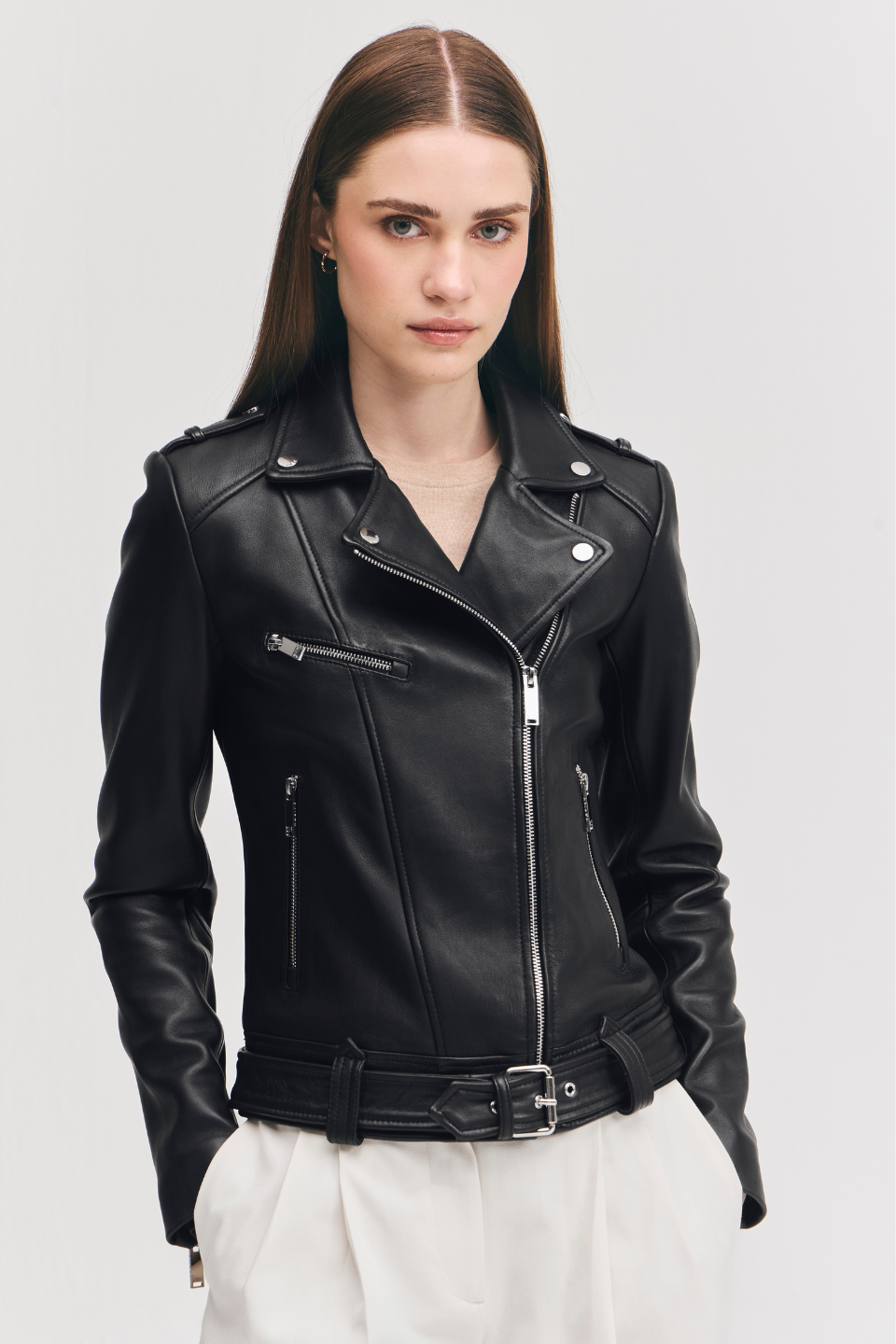 JULIETTE Genuine Leather Biker Jacket