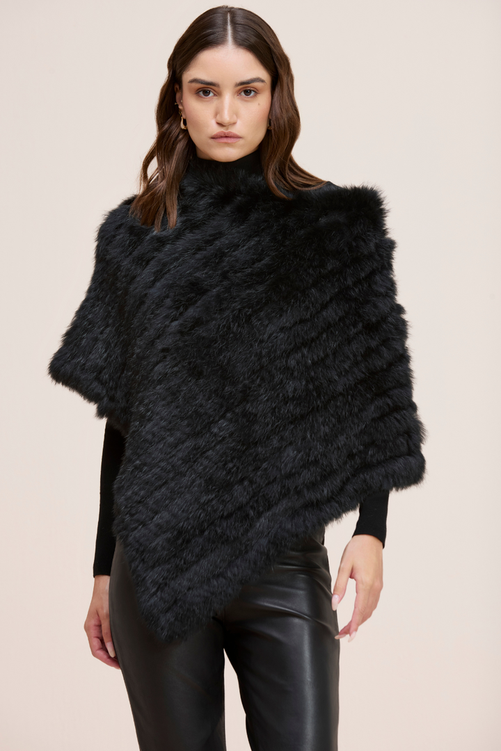 GEANA FUR PONCHO