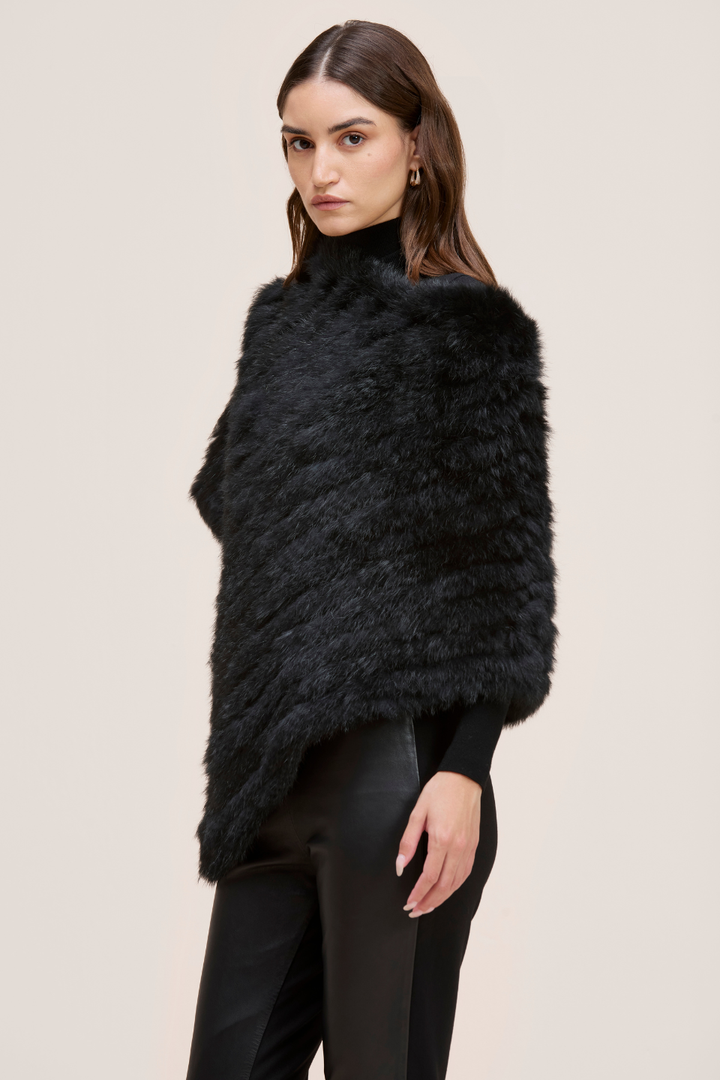 GEANA FUR PONCHO