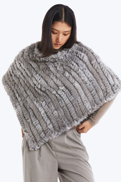 GEANA FUR PONCHO