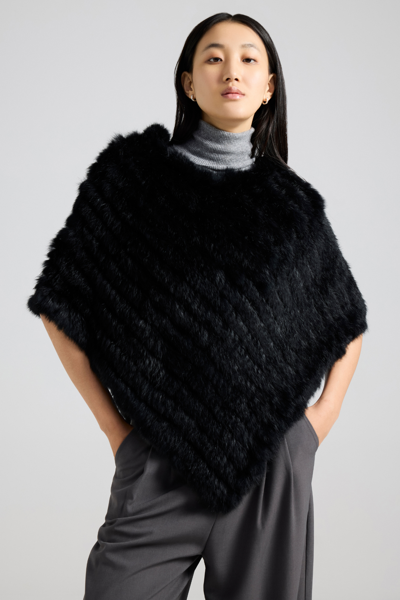 GEANA FUR PONCHO