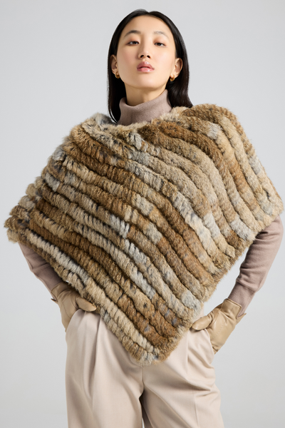 GEANA FUR PONCHO