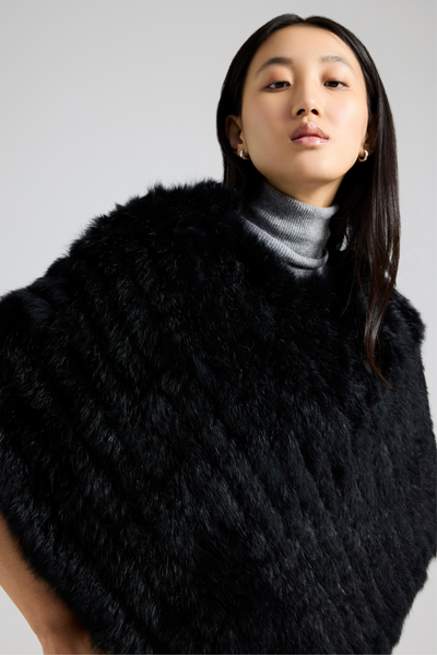 GEANA FUR PONCHO