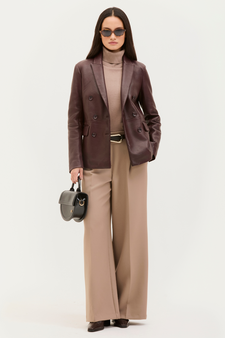 LUCILLE DOUBLE BREASTED BUTTON FRONT BLAZER