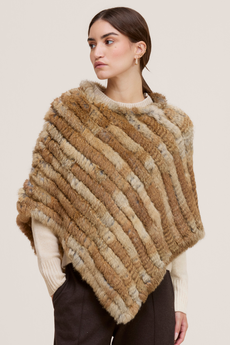 GEANA FUR PONCHO