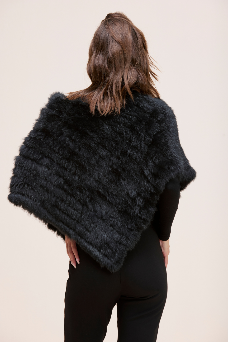 GEANA FUR PONCHO