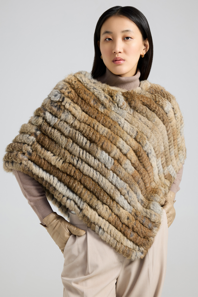 GEANA FUR PONCHO