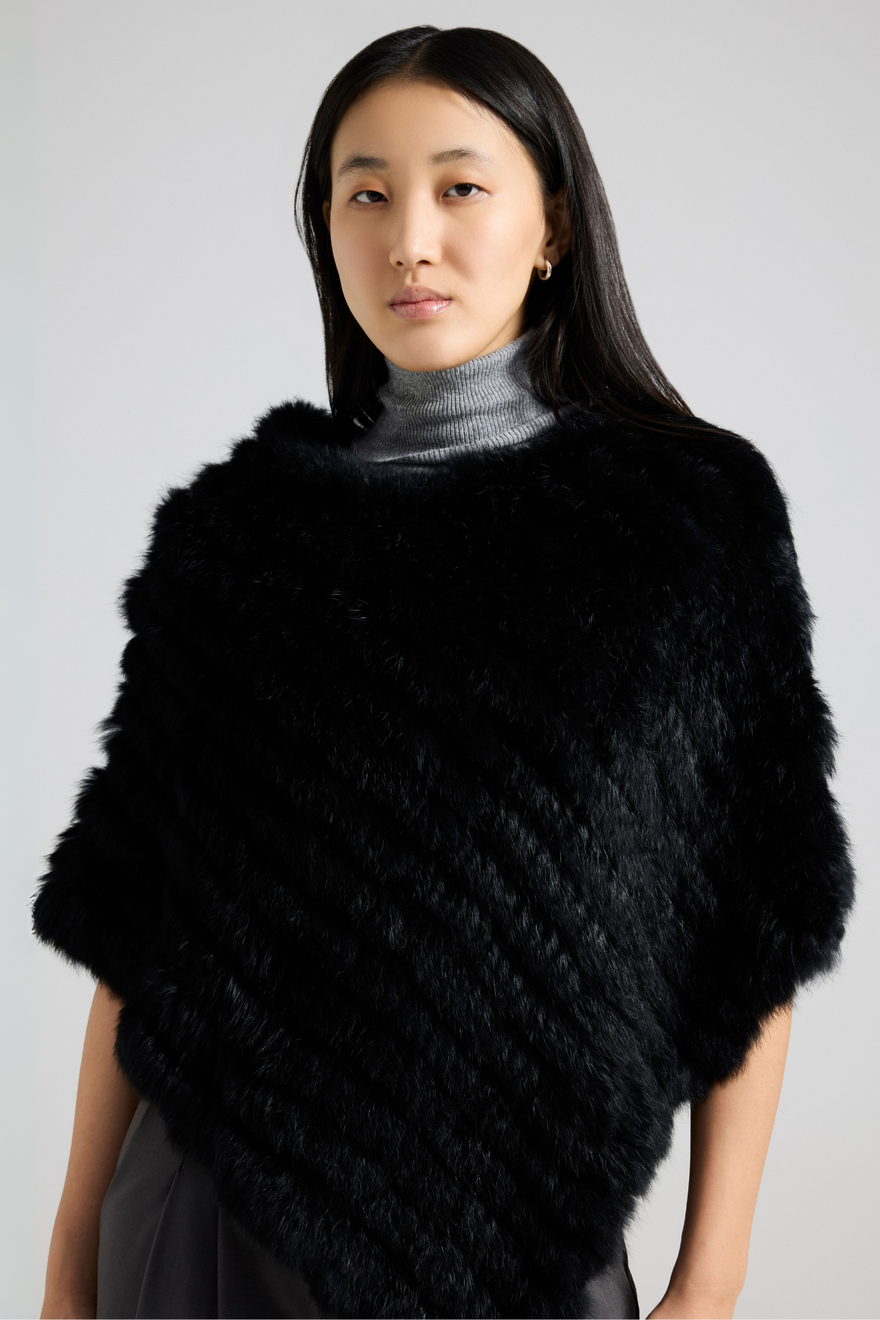 GEANA FUR PONCHO