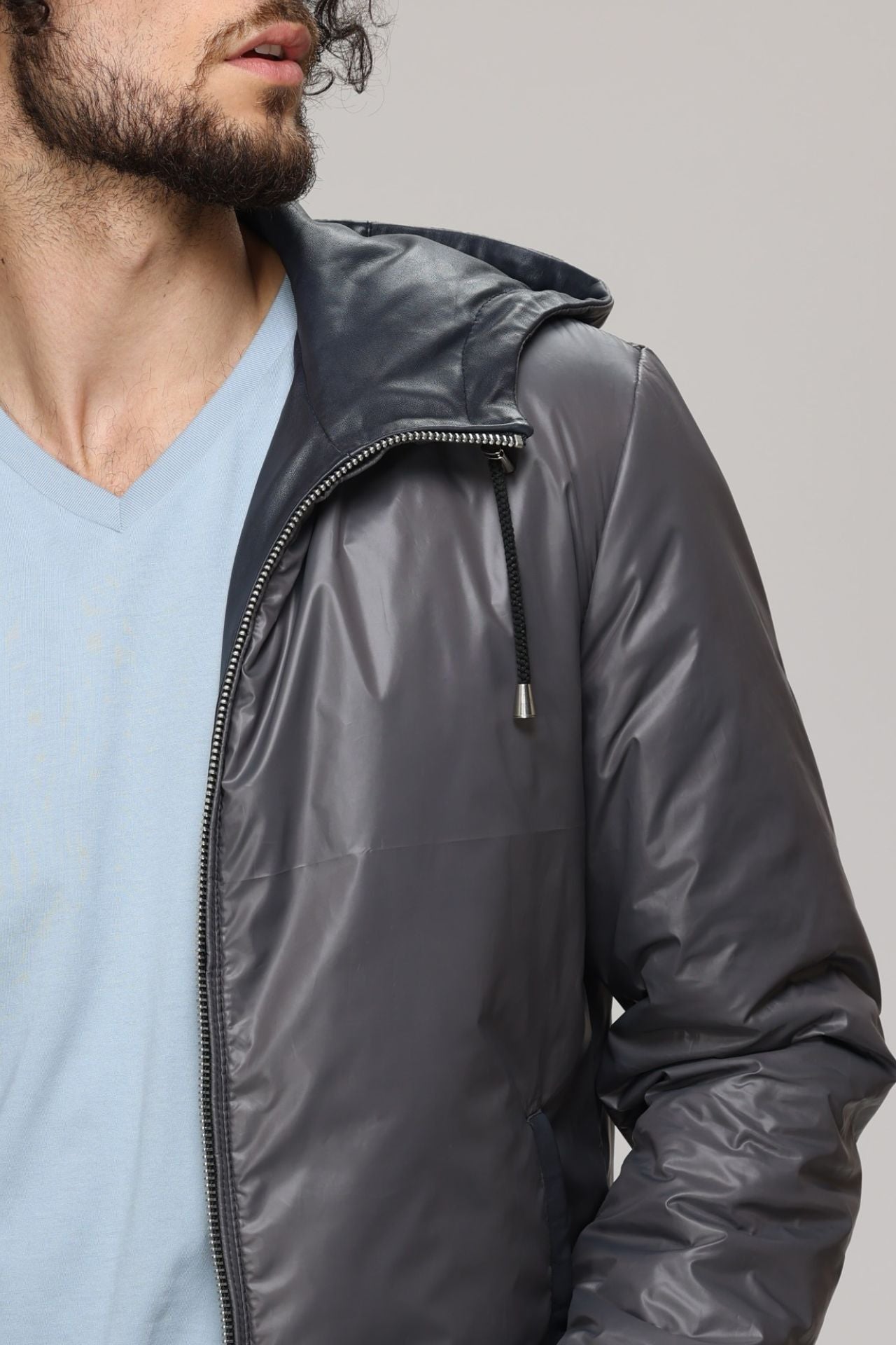 RYLEY Genuine Leather Hooded Bomber Jacket – Danier
