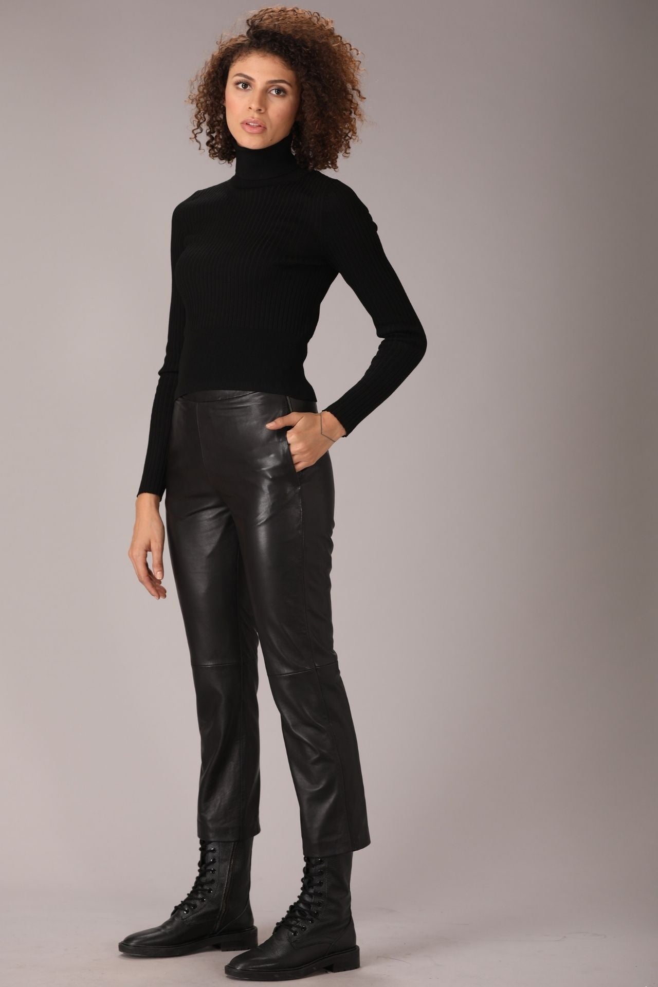 LAINEY - Genuine Butter Soft Lamb Leather Straight Pant – Danier